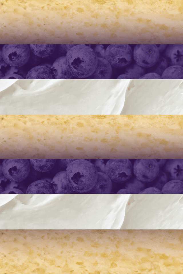 Лимонний бісквіт, чорничне конфі, крем-чіз